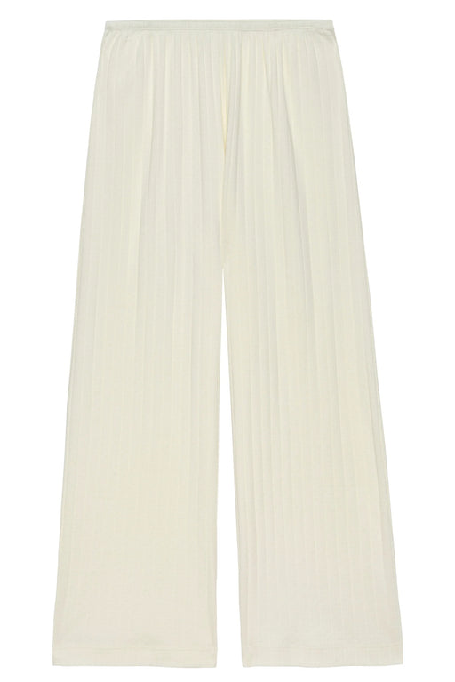 The Pointelle Simple Crop Pant | Cream