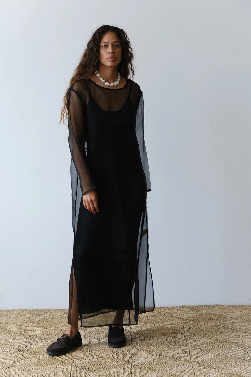 Organza Long Sleeve Dress