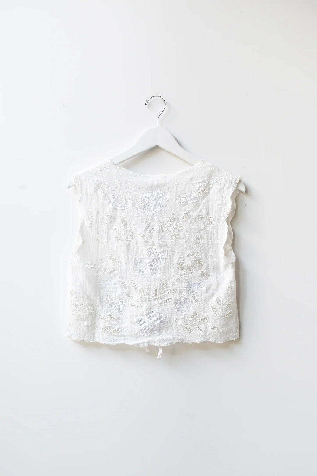 Flower Lace Vest | White
