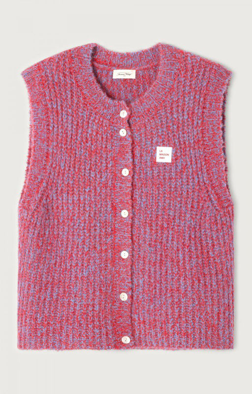 Womens Cardigan | Heathered Chili Red