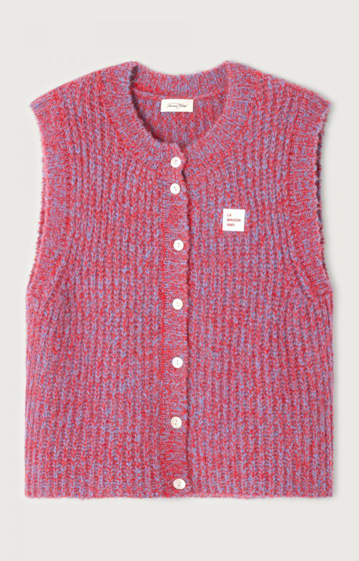 Womens Cardigan | Heathered Chili Red