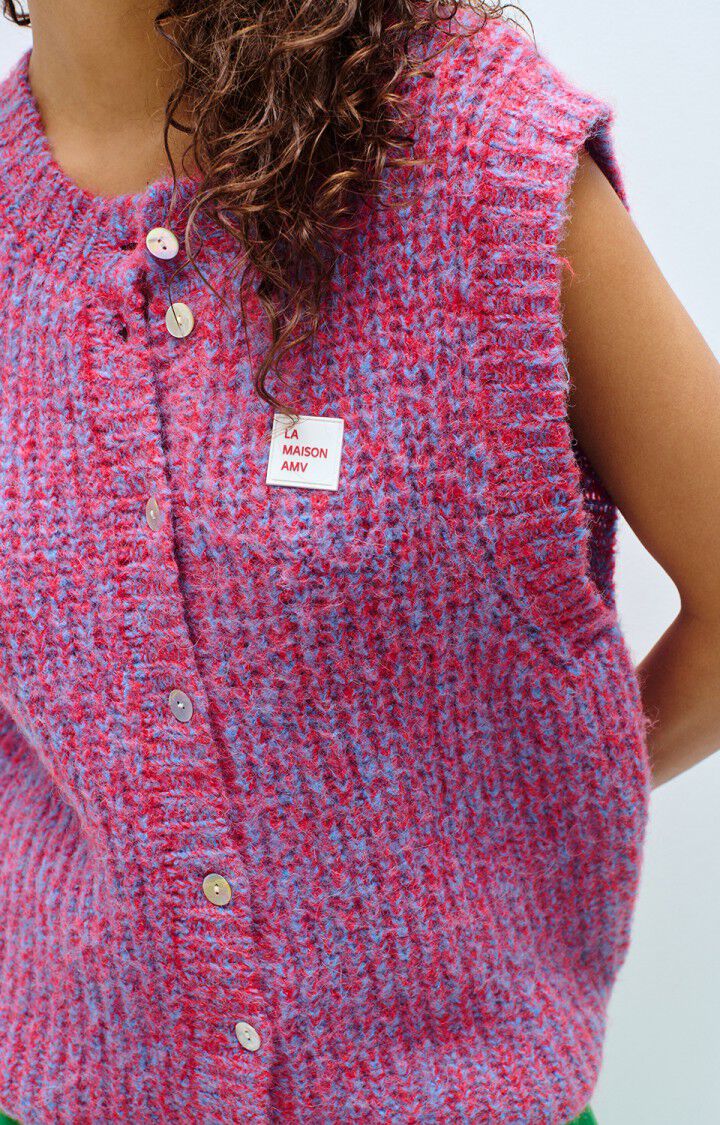 Womens Cardigan | Heathered Chili Red