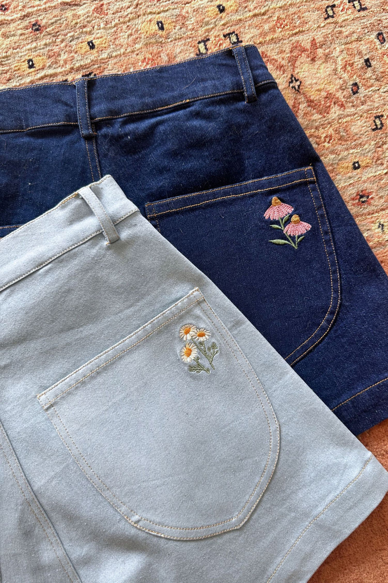 Chamomile Denim Short | Light Blue