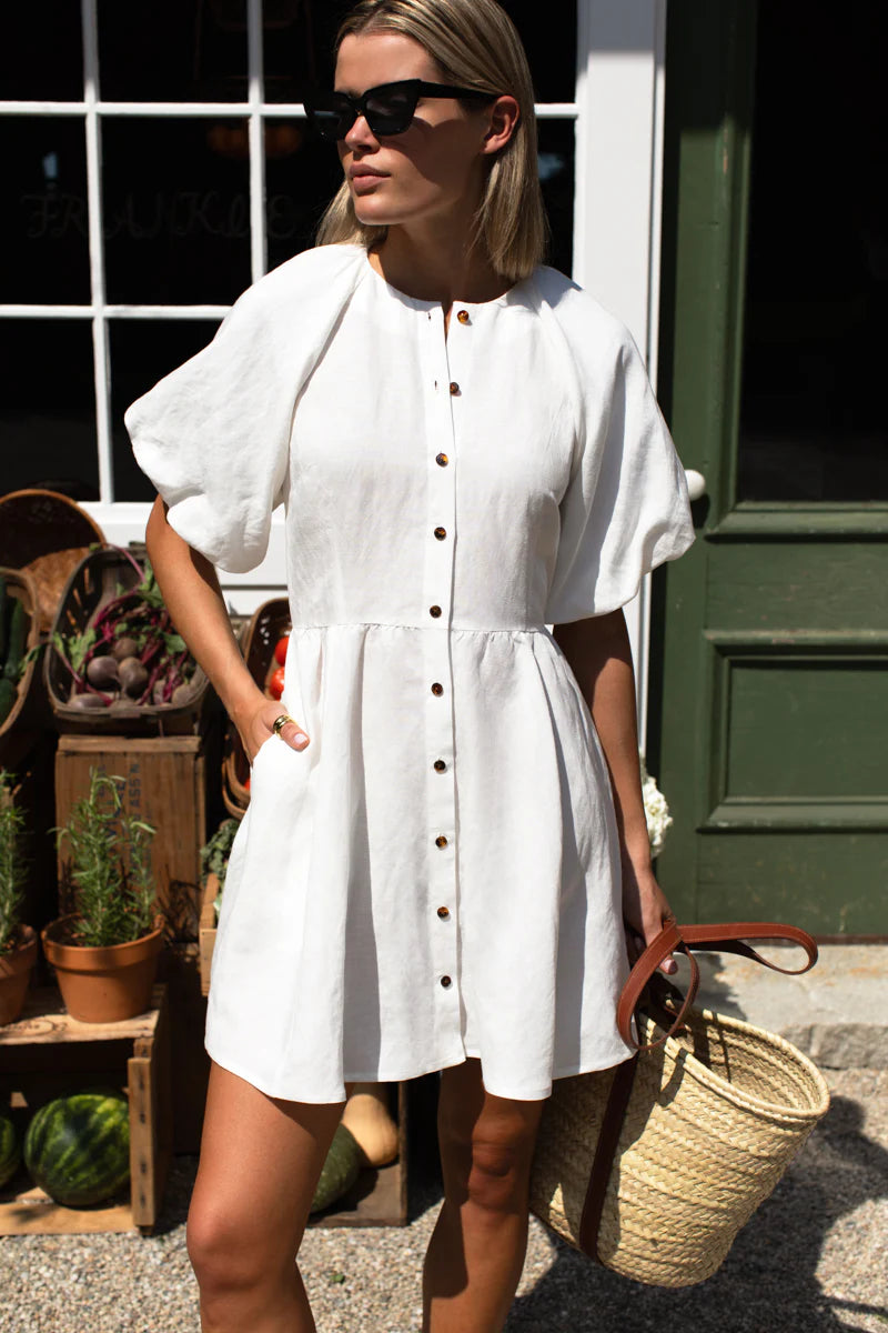 Bastille Short Dress | Star White