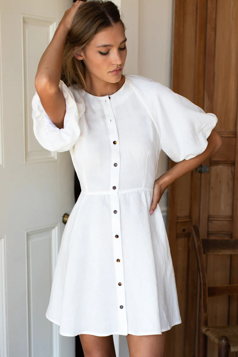 Bastille Short Dress | Star White