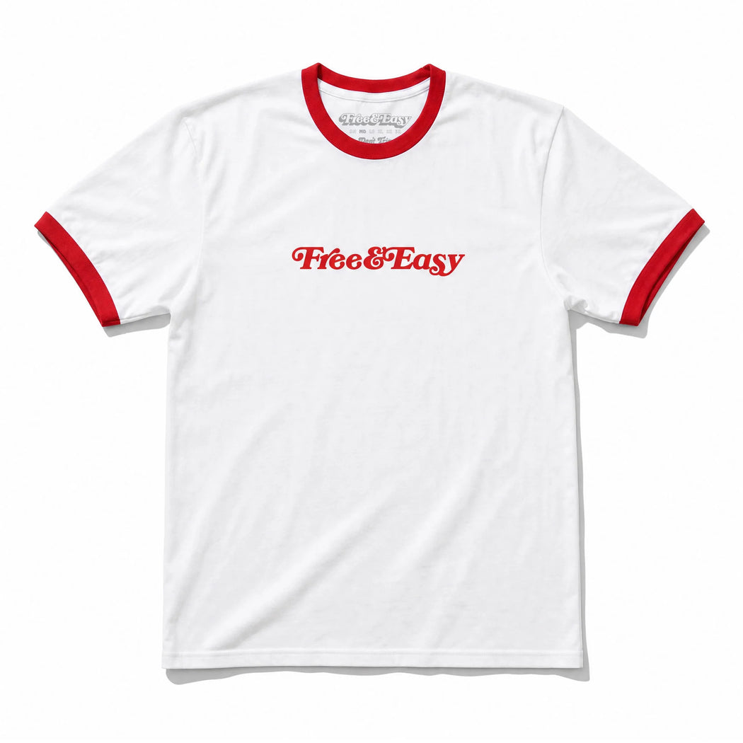 Free & Easy Ringer Tee | Red