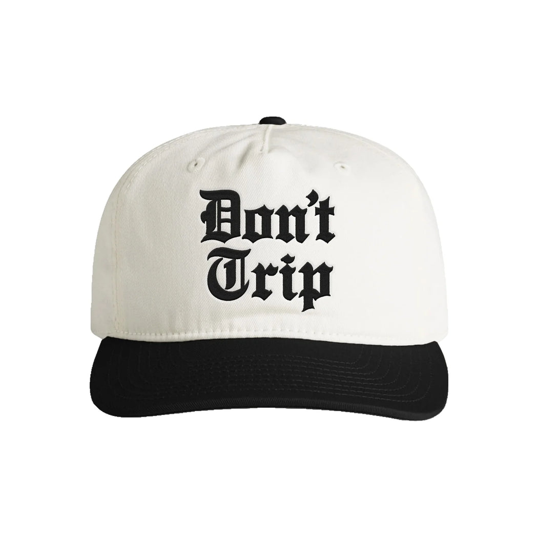 Olde E Two Tone 5 Panel Snapback Hat Dont Trip | Natural & Black