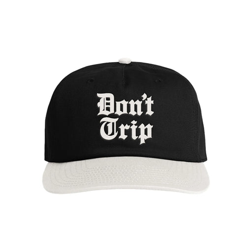 Olde E Two Tone 5 Panel Snapback Hat Don't Trip | Black & Natural