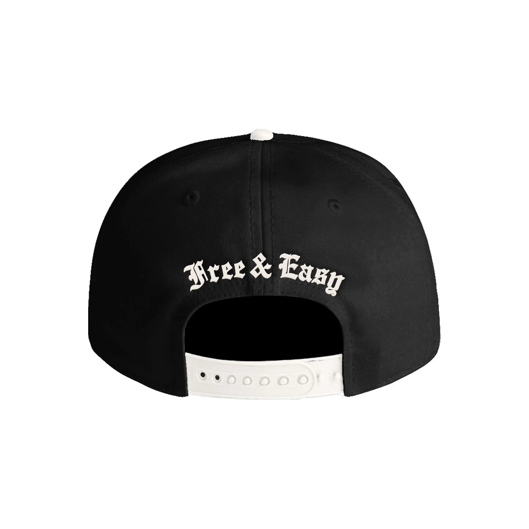 Olde E Two Tone 5 Panel Snapback Hat Don't Trip | Black & Natural