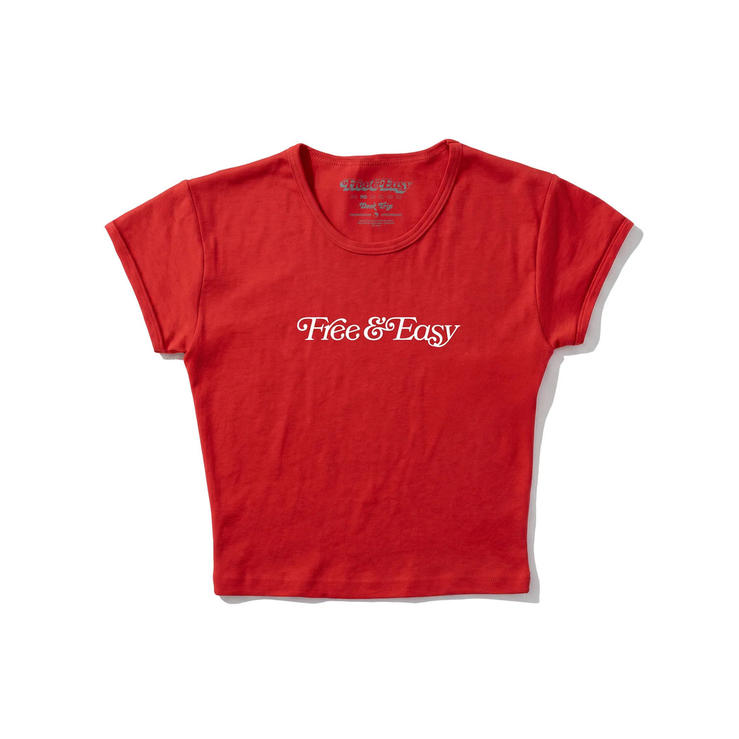F & E Ribbed Baby Tee | Red