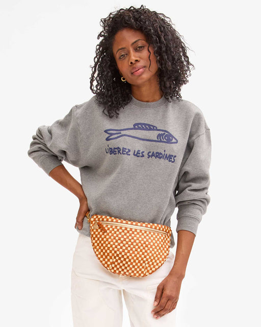 Liberez Les Sardines | Oversized Sweatshirt Grey & Navy