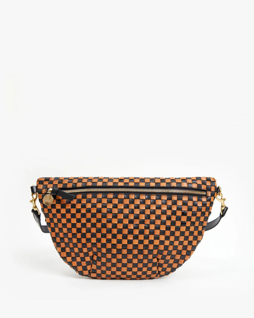 Grande Fanny | Black & Natural Woven Checker