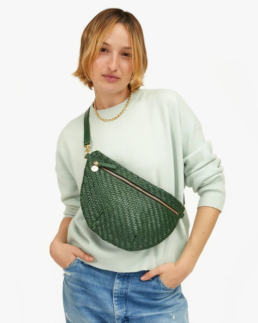 Grande Fanny | Evergreen Woven Zig-Zag