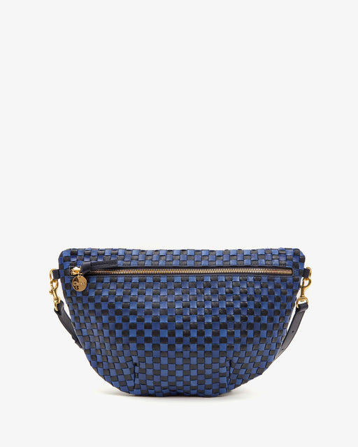 Grande Fanny l Dark blue Woven Checker