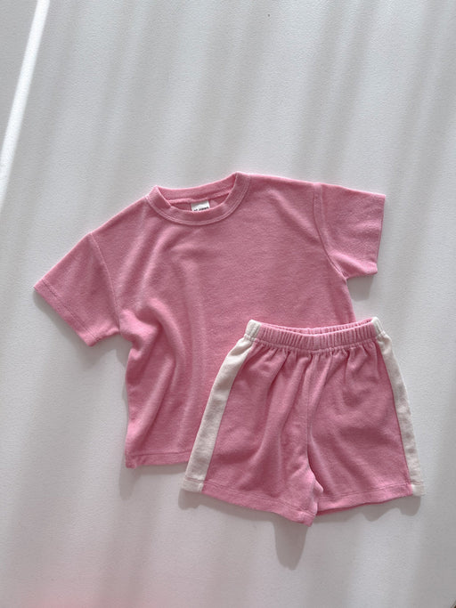 Kids Terry Cloth Short Sleeve Top & Shorts