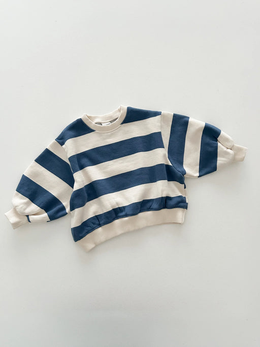 Toddler Oversized Cotton Striped Sweatshirt