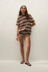 Le Paz Top | Ombre Stripe Macro Carob