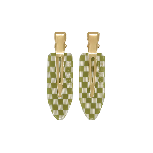 Creaseless Clip | Olive Checker