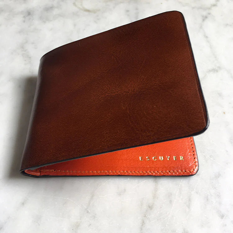 Leather Billfold Wallet | Cognac / Orange