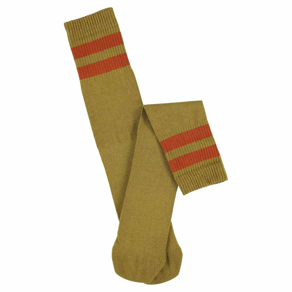 Unisex Tube Socks | Olive / Brick