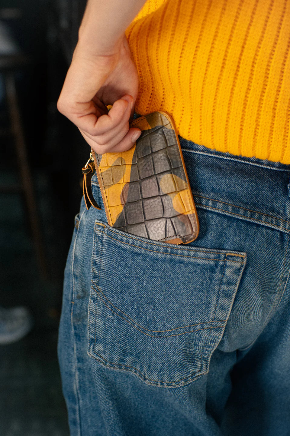 Zip Wallet | Orange Camouflage