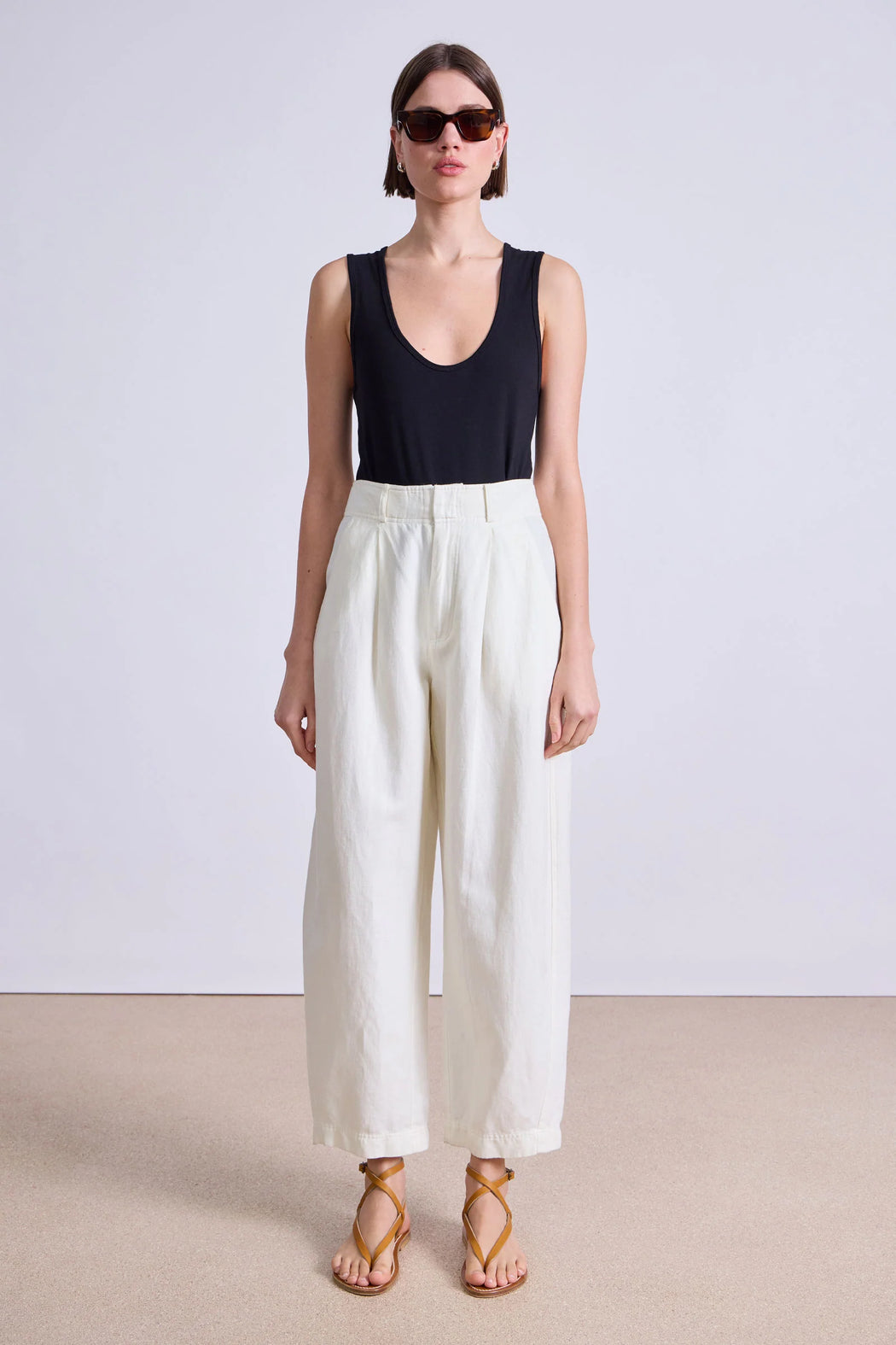 Bari Crop Trouser | Cream