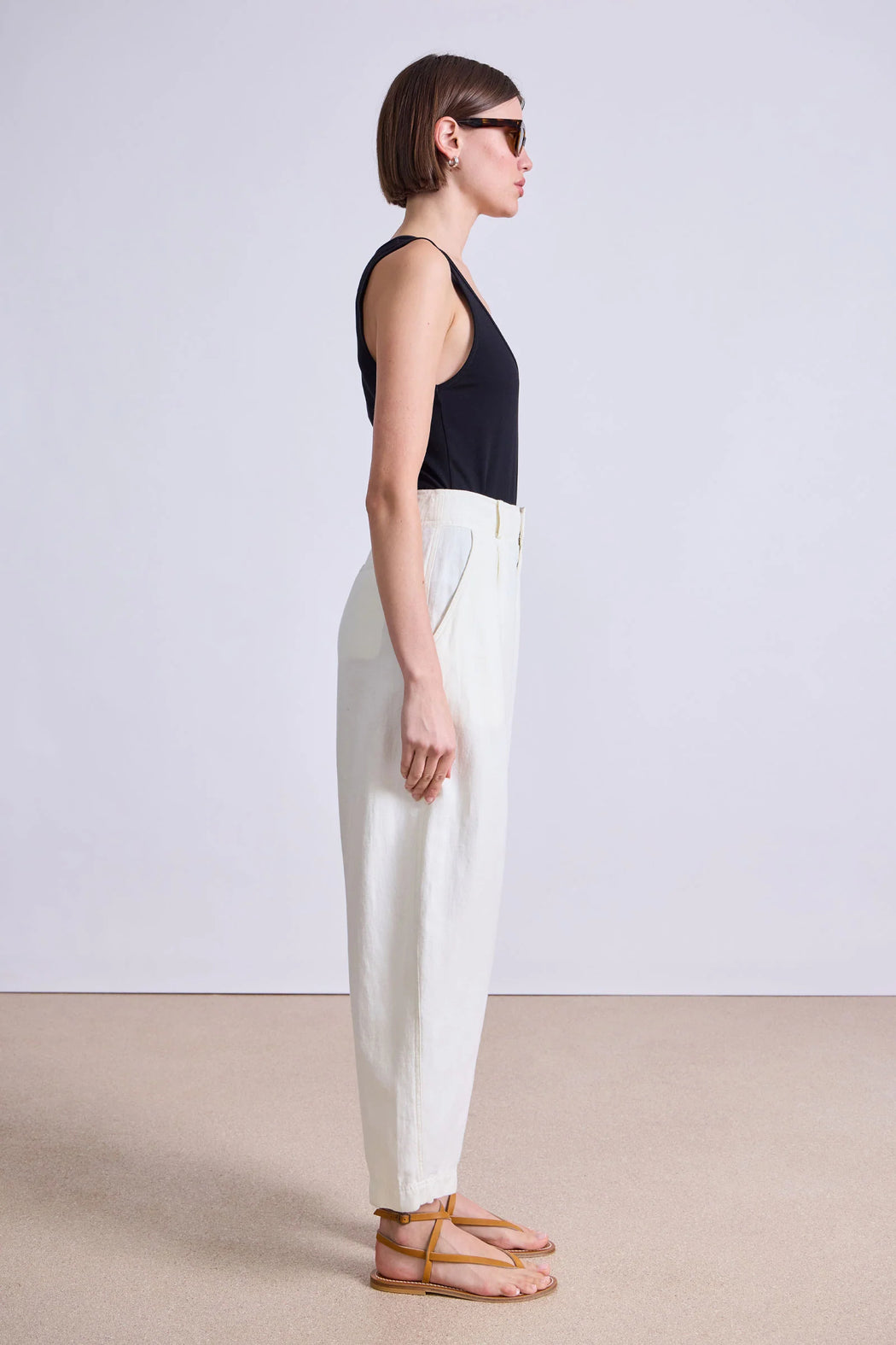 Bari Crop Trouser | Cream