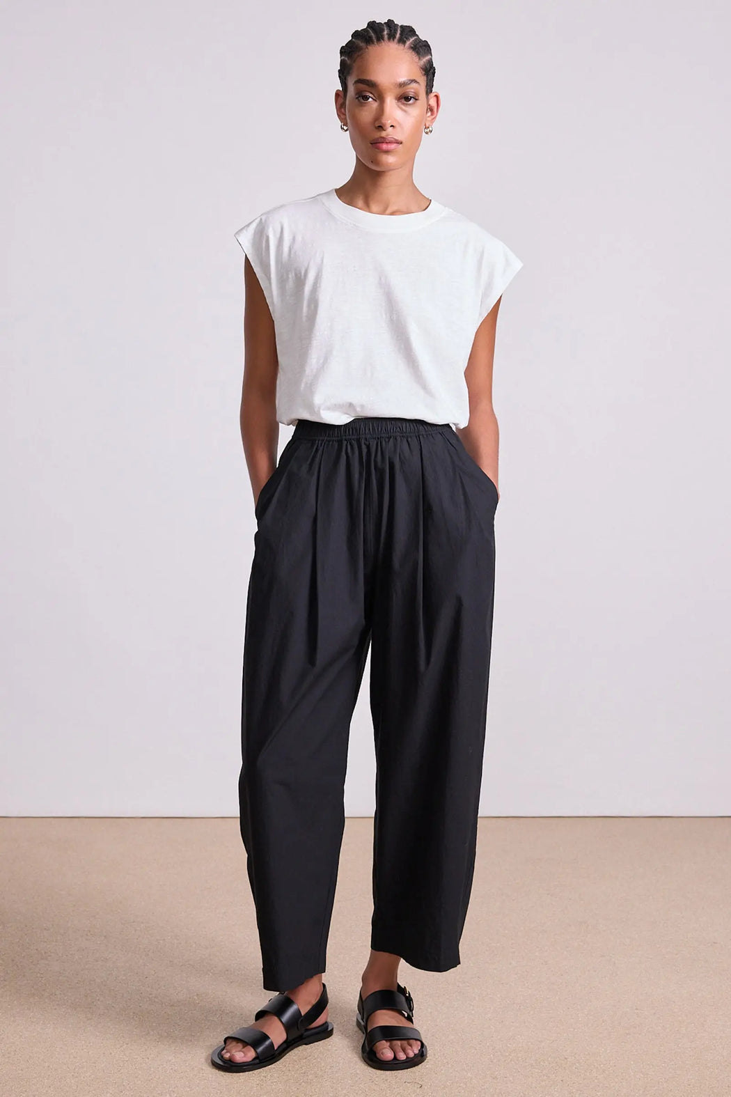 Spa Pleat Pant | Black