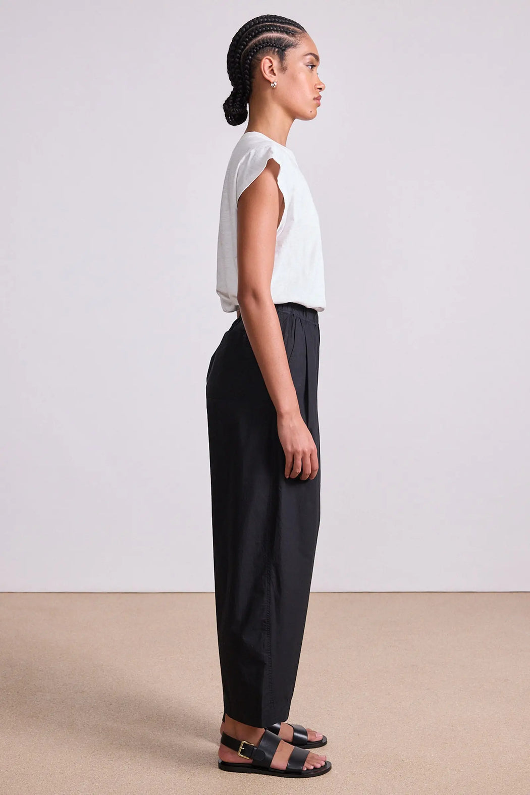 Spa Pleat Pant | Black