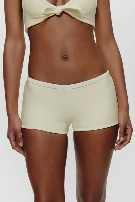Caster Terry Cheeky Boy Shorts | Lemon
