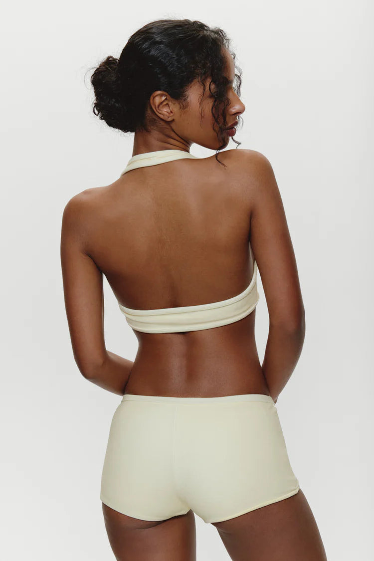 Caster Terry Cheeky Boy Shorts | Lemon