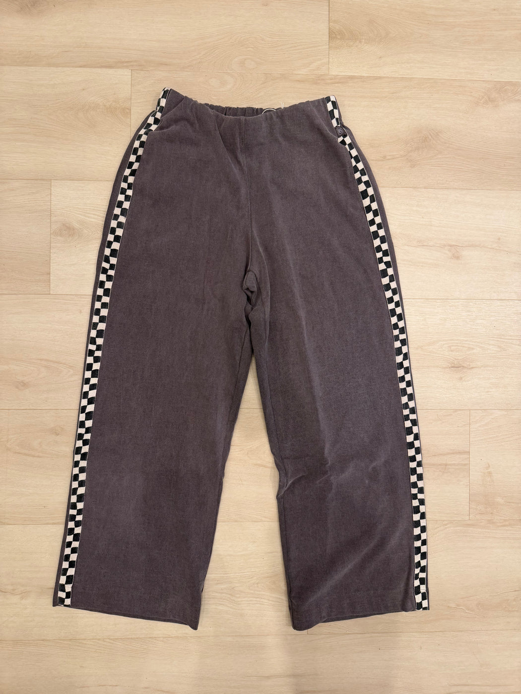 Slater Wide Leg Pant | Checkerboard Mink