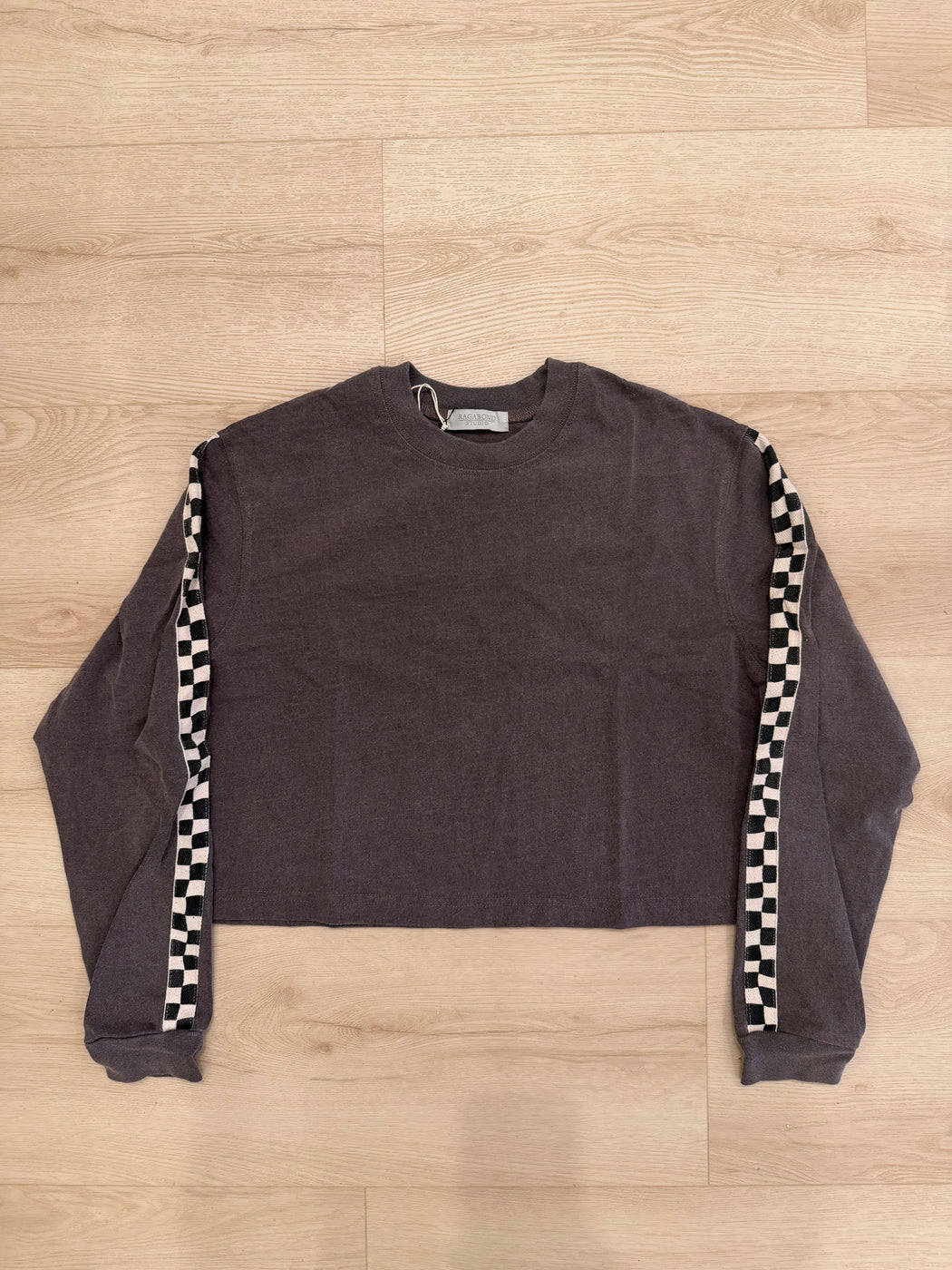 Gents Crop Long Sleeve | Checkerboard Mink