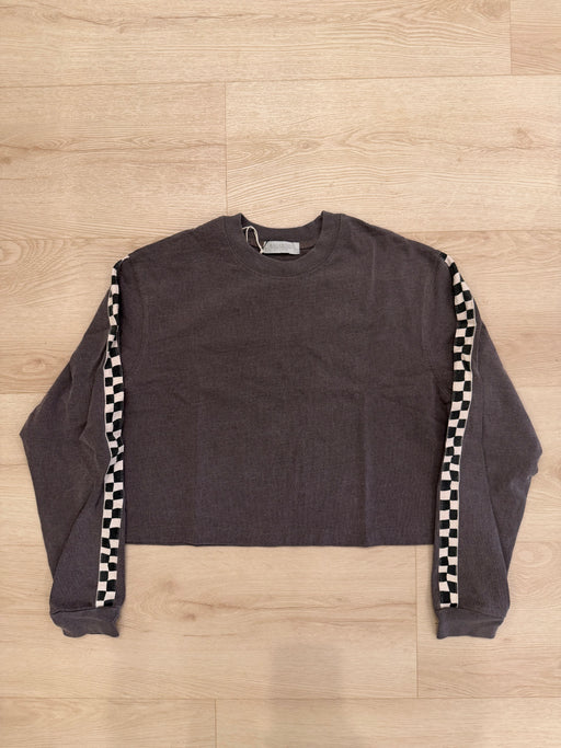 Gents Crop Long Sleeve | Checkerboard Mink