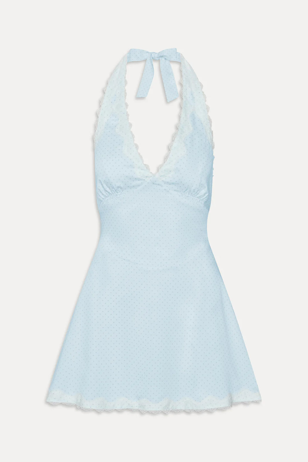 Audrey Satin Mini Dress | Sweet Pea Blue