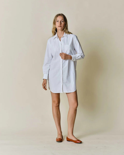 Button Up Dress | White