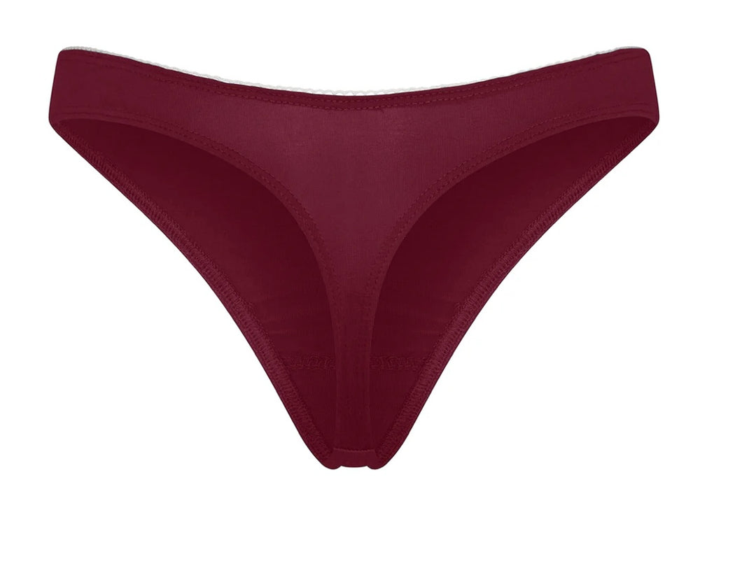 Low Rise Thong | Bordeaux