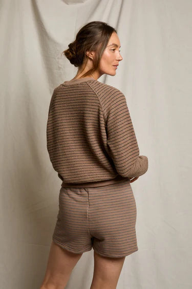 Bennie Terry Short | Mocha & Charcoal Stripe