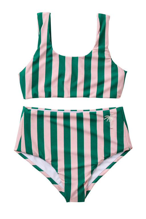 Cabana Stripe Two Piece | Pink Palms
