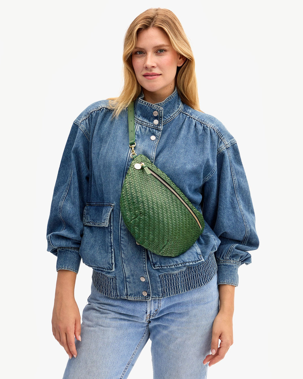 Grande Fanny | Evergreen Woven Zig-Zag