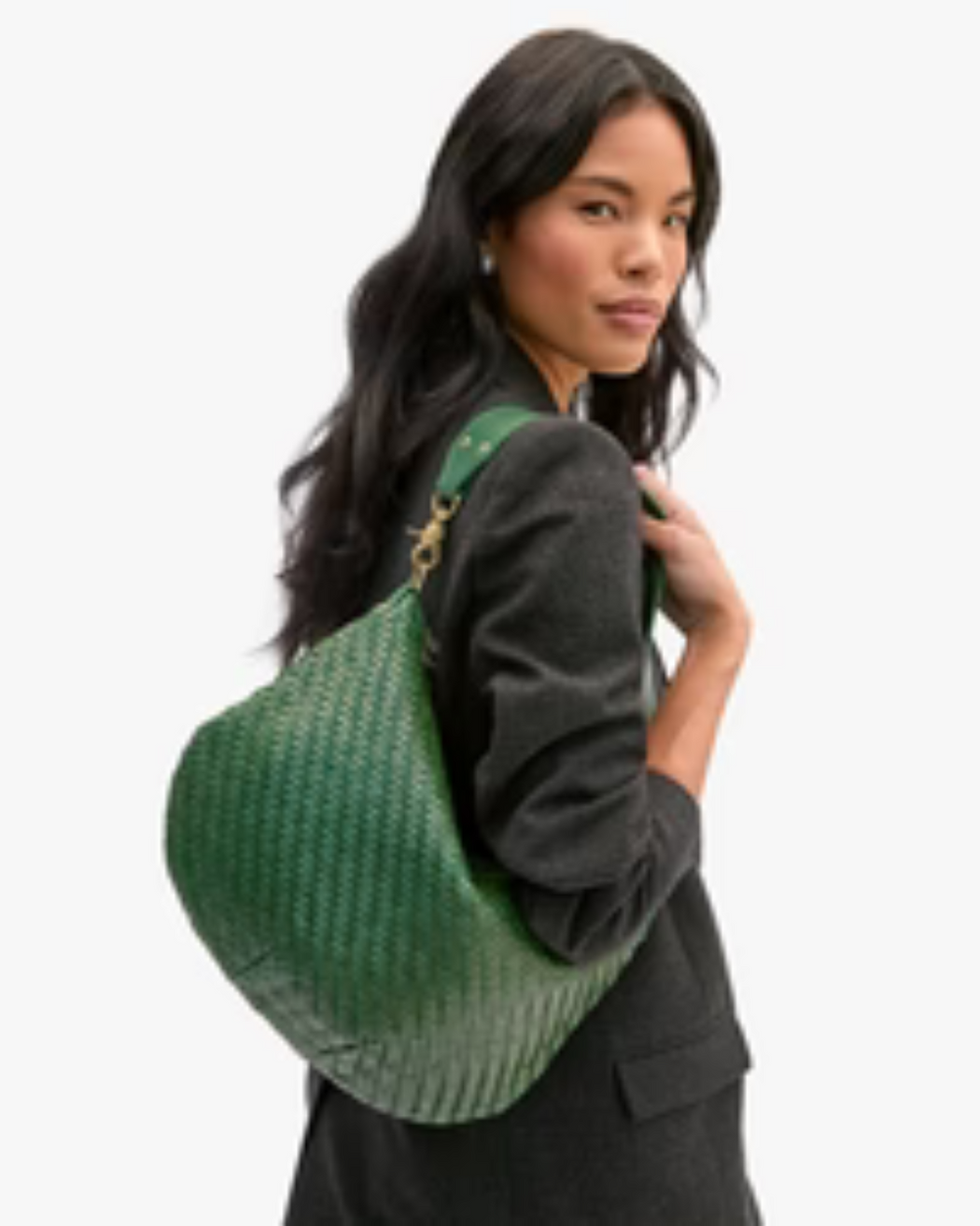 Moyen Messenger | Evergreen Woven Zig-Zag