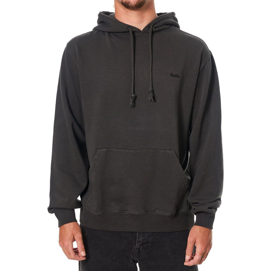 Embroidered Hooded Fleece | Black Wash
