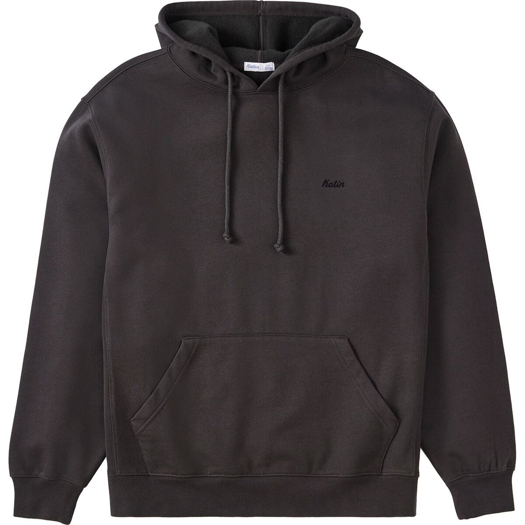 Embroidered Hooded Fleece | Black Wash