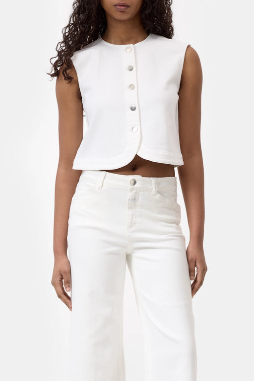 Denim Vest | White