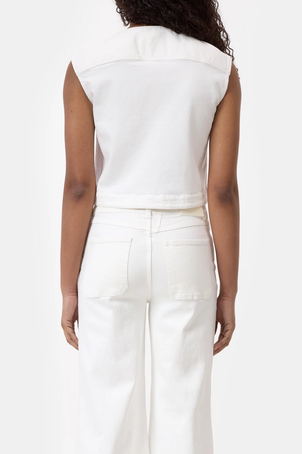 Denim Vest | White