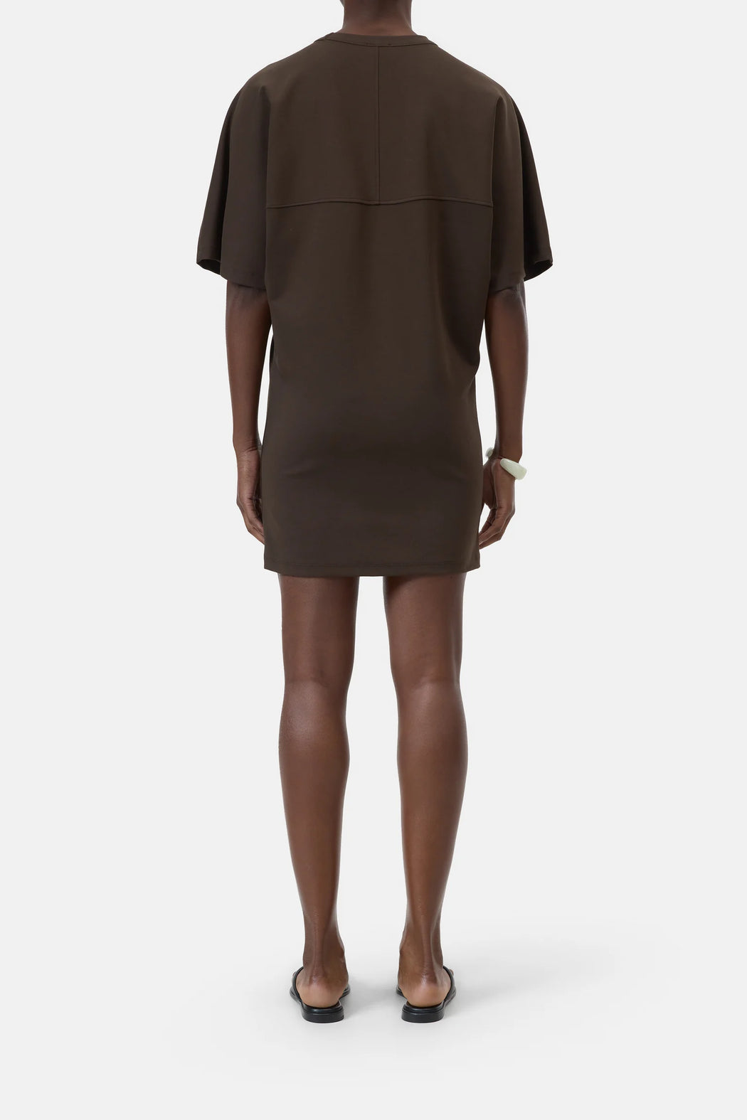 Deep Yoke Dress | Maple Brown
