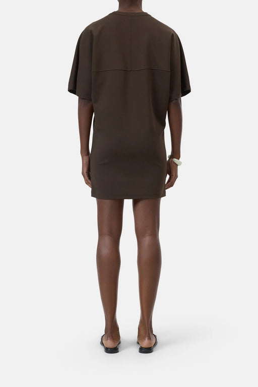 Deep Yoke Dress | Maple Brown