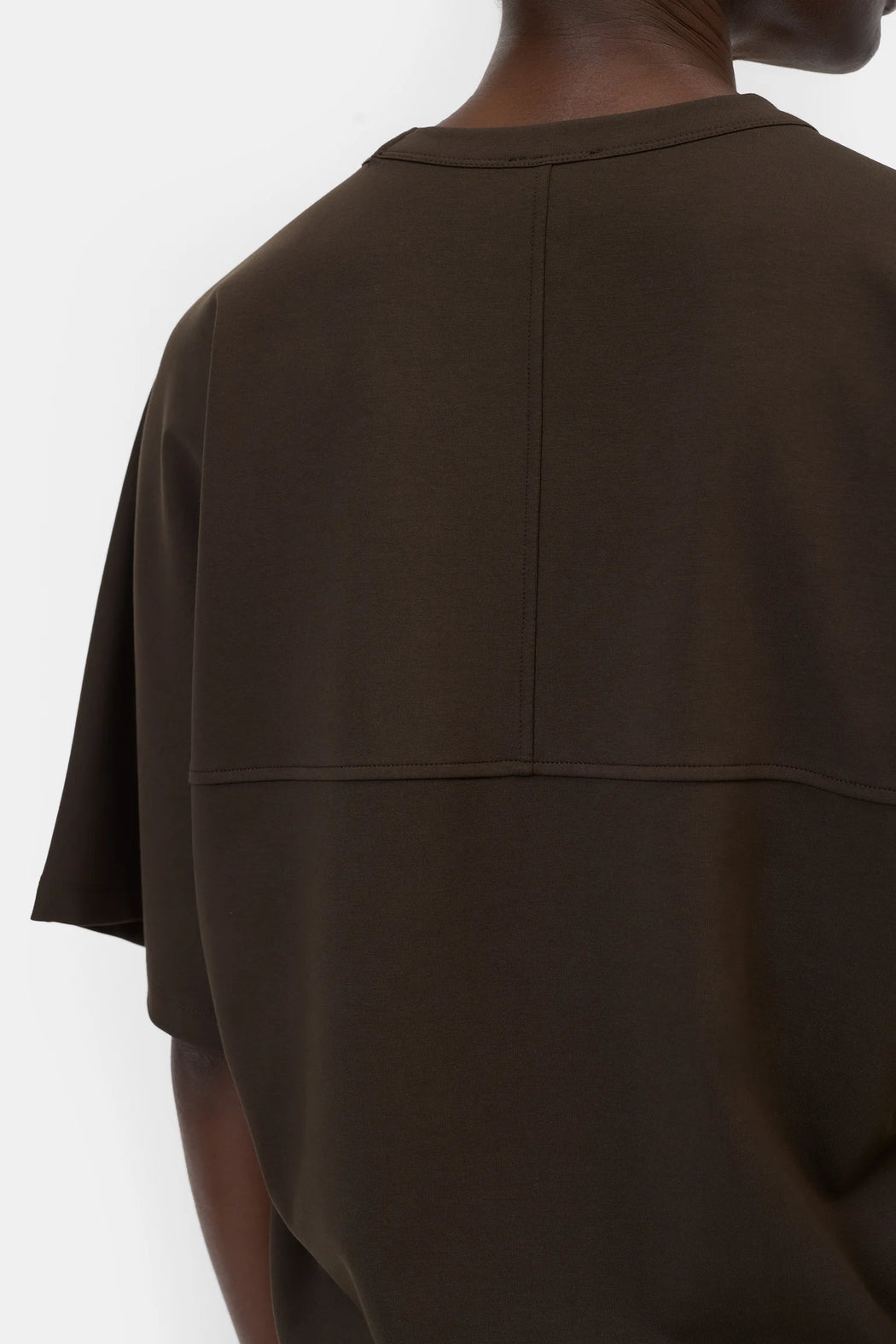 Deep Yoke Dress | Maple Brown