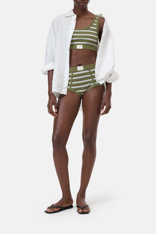 Striped Briefs | Hunter Green
