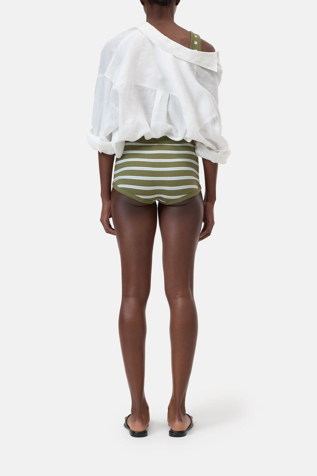 Striped Briefs | Hunter Green